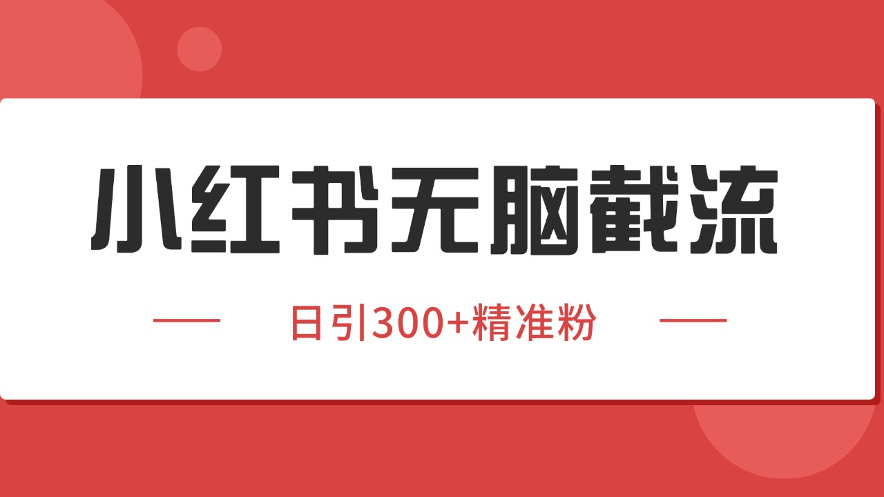 小红书截流同行客源，独家野路子获客玩法 日引200+暴力获客 - 副业联盟-副业联盟