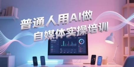 普通人用AI做自媒体实操培训，普通人一个人用ai做自媒体，视频制作、短视频引流、直播带货，轻松入门 - 副业联盟-副业联盟