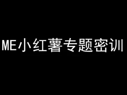 ME小红薯专题密训-小红书电商教程 - 副业联盟-副业联盟
