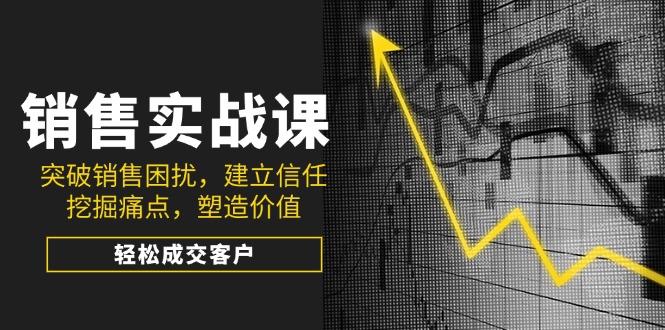 销售实战课，突破销售困扰，建立信任，挖掘痛点，塑造价值，轻松成交客户 - 副业联盟-副业联盟