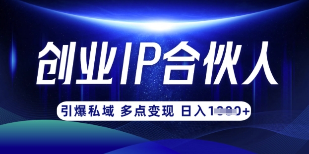 云帆·创业ip合伙人打造3.0，从0到1教你做网创，实现月入过W - 副业联盟-副业联盟