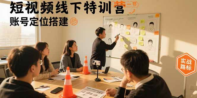 短视频线下特训营：账号定位搭建/口播号拍摄剪辑/直播间流量入口/变现实战 - 副业联盟-副业联盟