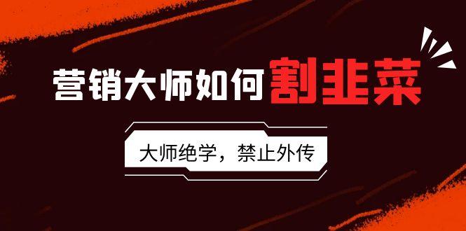 营销大师如何割韭菜：流量大师/讲故事大师/话术大师/卖货大师/成交大师/... - 副业联盟-副业联盟