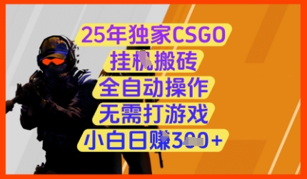 25年独家CSGO挂G搬砖，全自动操作，无需打游戏，小白日入3张+【揭秘】 - 副业联盟-副业联盟