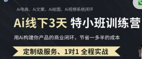 AI实操培训第20-21期线下，0基础保姆级教程，3月最新整理，企业获客、降本增效、打造超级个体 - 副业联盟-副业联盟