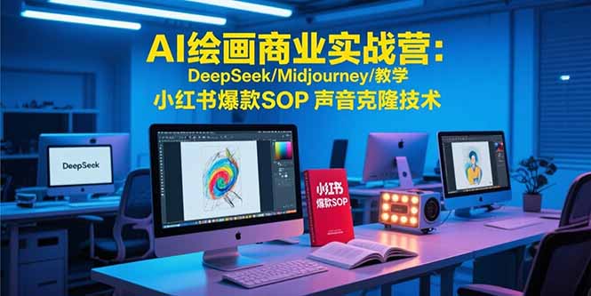 AI绘画商业实战营：DeepSeek/Midjourney/教学 小红书爆款SOP 声音克隆技术 - 副业联盟-副业联盟