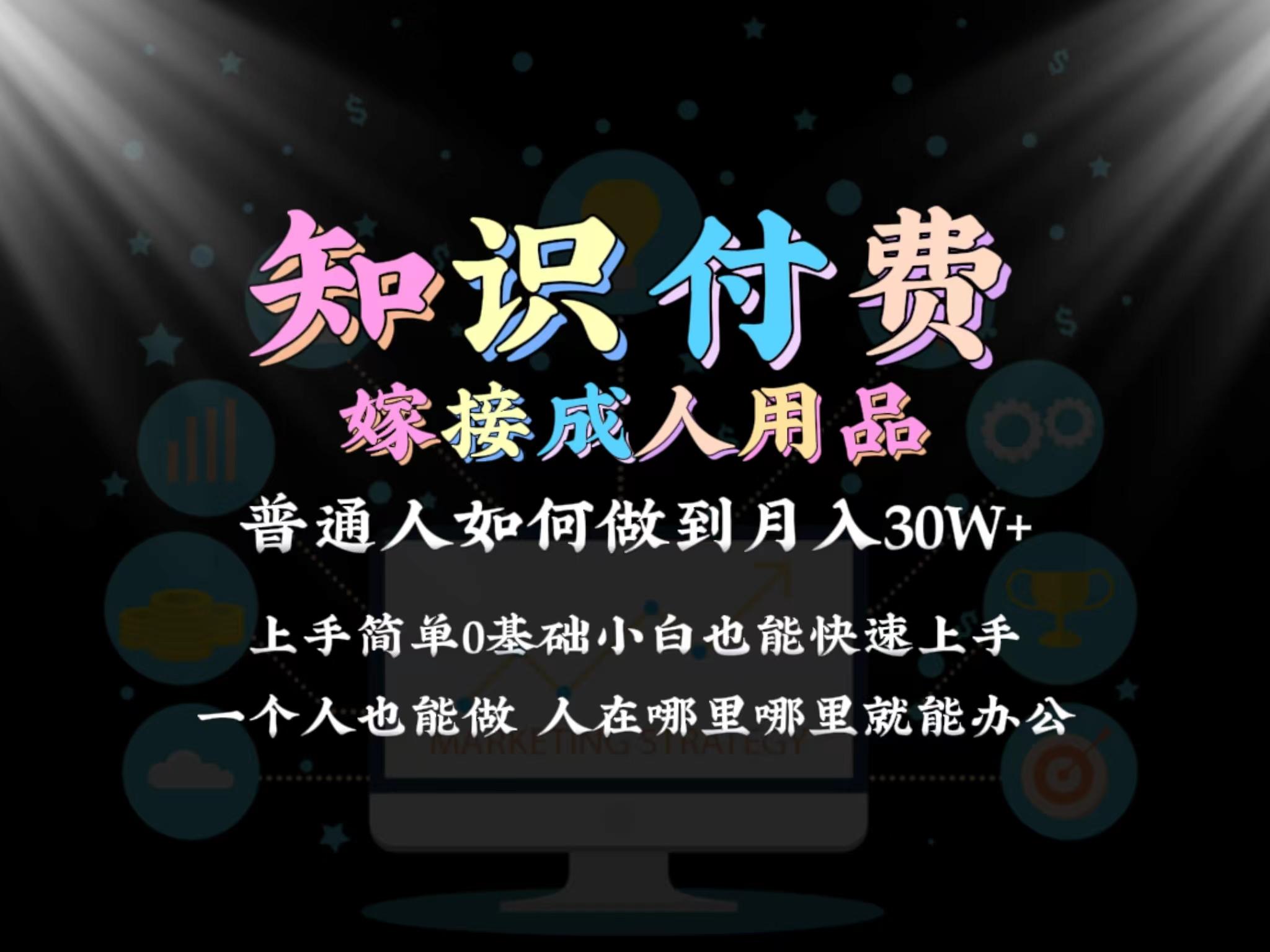 2024普通人做知识付费结合成人用品如何实现单月变现30w 保姆教学1.0 - 副业联盟-副业联盟