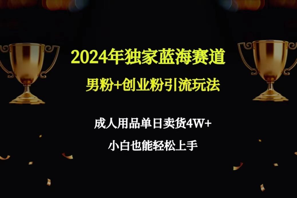 2024年独家蓝海赛道男粉+创业粉引流玩法，成人用品单日卖货4W+保姆教程 - 副业联盟-副业联盟