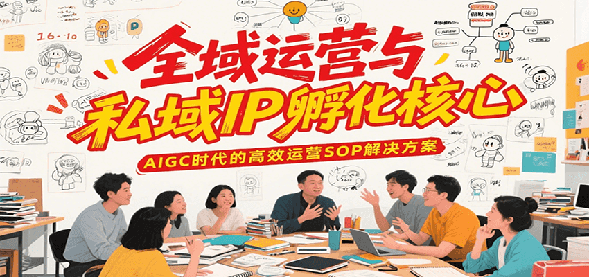 全域运营与私域IP孵化核心，AIGC时代的高效运营SOP解决方案 - 副业联盟-副业联盟