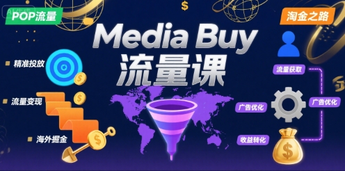 Media Buy之POP流量课，带你开启海外Media Buy淘金之路 - 副业联盟-副业联盟