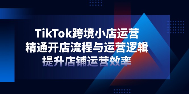 TikTok跨境小店运营，精通开店流程与运营逻辑，提升店铺运营效率 - 副业联盟-副业联盟