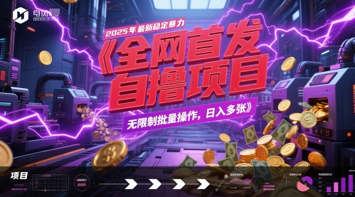 全网首发，2025年最新稳定暴力全自动自撸项目，无限制批量操作，日入多张【揭秘】 - 副业联盟-副业联盟