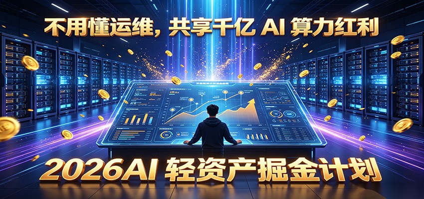 不用懂运维,共享千亿 AI 算力红利,2026AI 轻资产掘金计划|副业联盟
