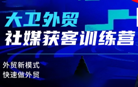 大卫老师·外贸社媒获客独家训练营(更新6月)|副业联盟