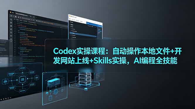 Codex实操课程:自动操作本地文件+开发网站上线+Skills实操,AI编程全技能|副业联盟