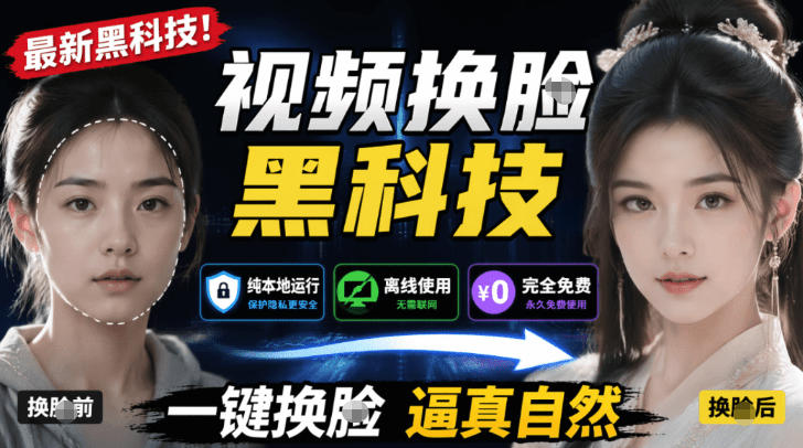AI人工智能如此夸张？一键视频换Lian黑科技，纯本地离线运行，本地视频换Lian娱乐工具，AI FaceSwap - 副业联盟|副业联盟