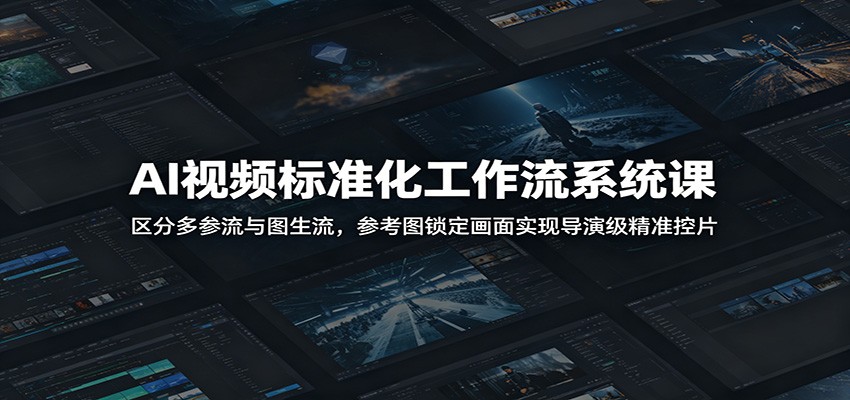 AI视频标准化工作流系统课:区分多参流与图生流,参考图锁定画面实现导演级精准控片|副业联盟