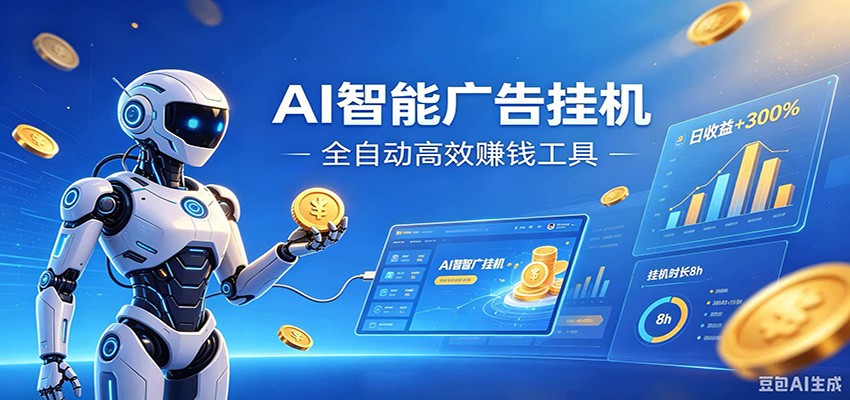 AI智能广告挂机,小白轻松上手,在家自动赚收益|副业联盟