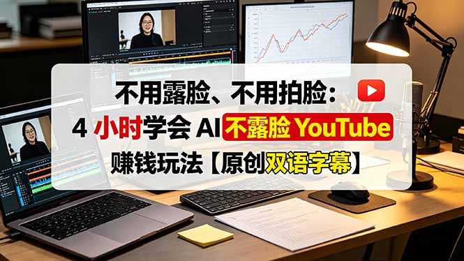 不用露脸、不用拍脸:4 小时学会 AI 不露脸 YouTube 赚钱玩法【原创双语字幕】|副业联盟