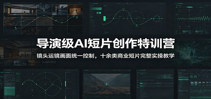 导演级AI短片创作特训营:镜头运镜画面统一控制,十余类商业短片完整实操教学(更新)|副业联盟