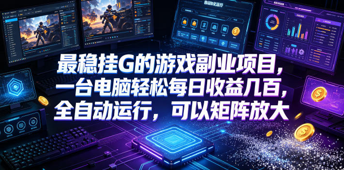 AI游戏全自动挂机项目,单号日入100左右,可矩阵放大!|副业联盟