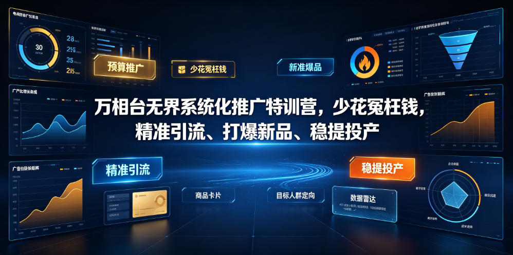 万相台无界系统化推广特训营VI0.0,少花冤枉钱,精准引流、打爆新品、稳提投产(全程录音+字幕)|副业联盟