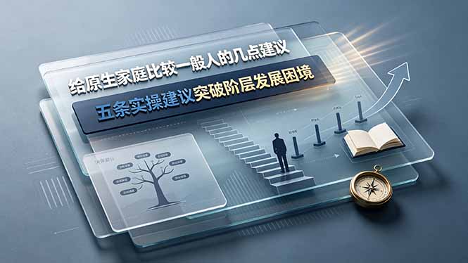 付费文章:给原生家庭比较一般人的几点建议,五条实操建议突破阶层发展困境|副业联盟