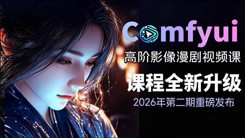 2026新版ComfyUI漫剧动画全流程实战课,0基础入门到进阶全流程动态漫,轻松实现流量变现|副业联盟