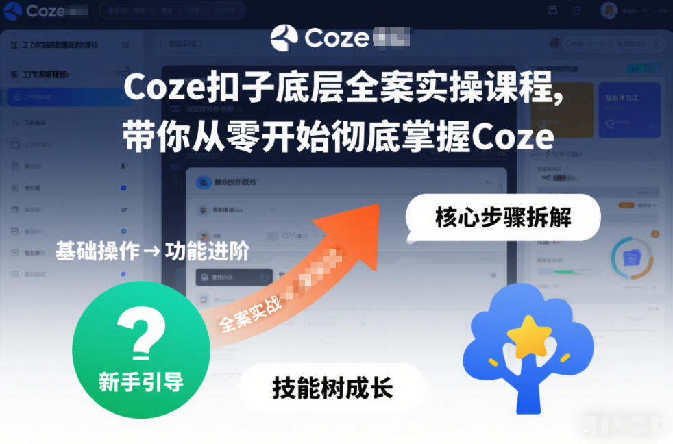 Coze扣子底层全案实操课程,带你从零开始彻底掌握Coze(更新7月)|副业联盟
