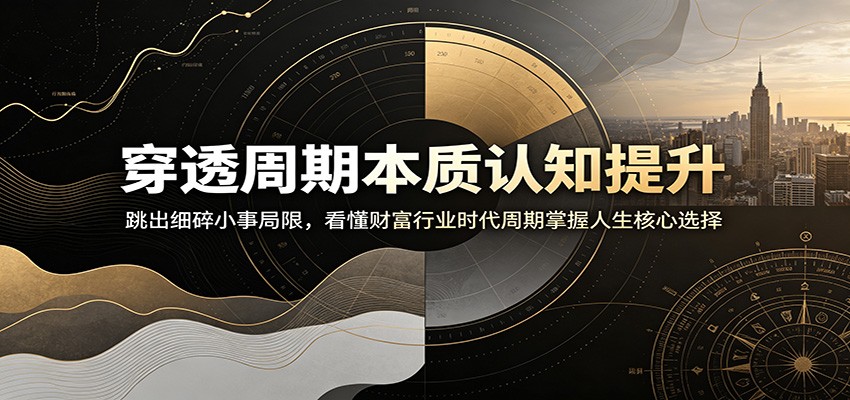 穿透周期本质认知提升:跳出细碎小事局限,看懂财富行业时代周期掌握人生核心选择|副业联盟