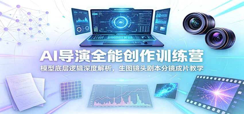 AI导演全能创作训练营:模型底层逻辑深度解析,生图镜头剧本分镜成片教学|副业联盟