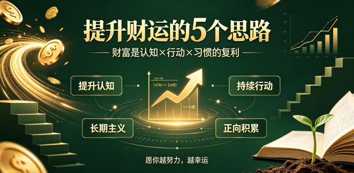 付费文章:提升财运的5个思路——财富是认知x行动x习惯的复利,愿你越努力,越幸运|副业联盟