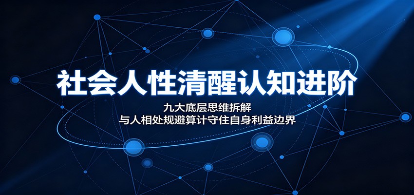 社会人性清醒认知进阶:九大底层思维拆解,与人相处规避算计守住自身利益边界|副业联盟
