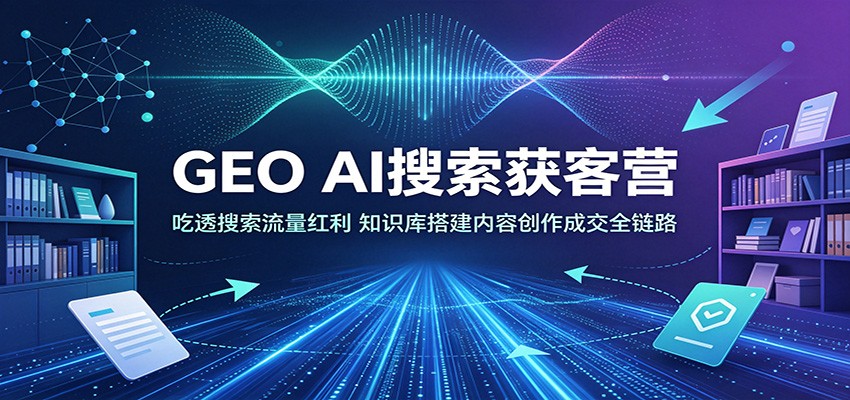 GEO AI搜索获客营:吃透搜索流量红利,知识库搭建内容创作成交全链路|副业联盟