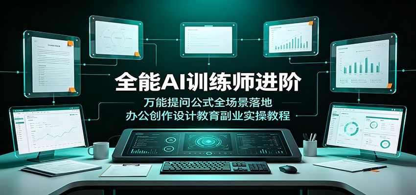 全能AI训练师进阶:万能提问公式全场景落地,办公创作设计教育副业实操教程|副业联盟