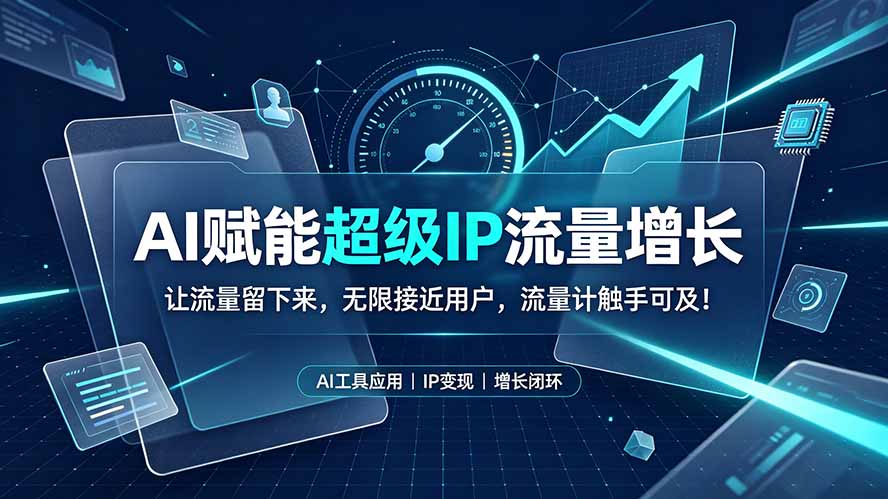 AI赋能超级IP流量增长:让流量留下来,无限接近用户,流量计触手可及!|副业联盟
