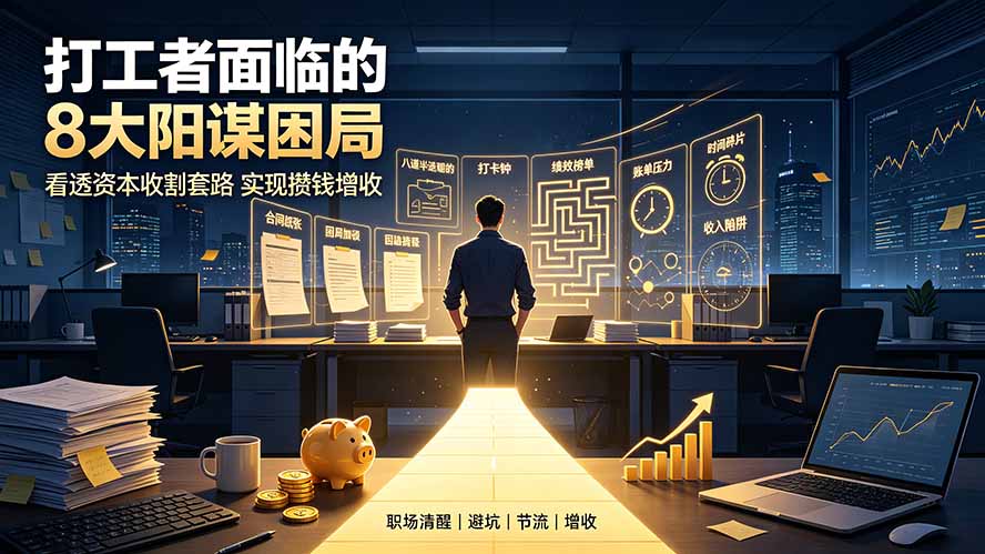 付费文章:打工者面临的8大阳谋困局,看透资本收割套路实现攒钱增收|副业联盟