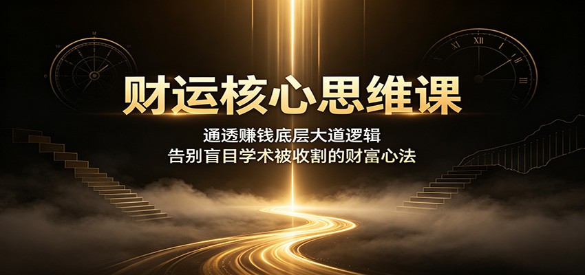 财运核心思维课:通透赚钱底层大道逻辑,告别盲目学术被收割的财富心法|副业联盟
