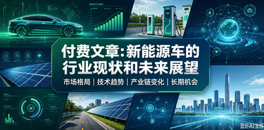 付费文章:新能原车的行业现状和未来展望|副业联盟