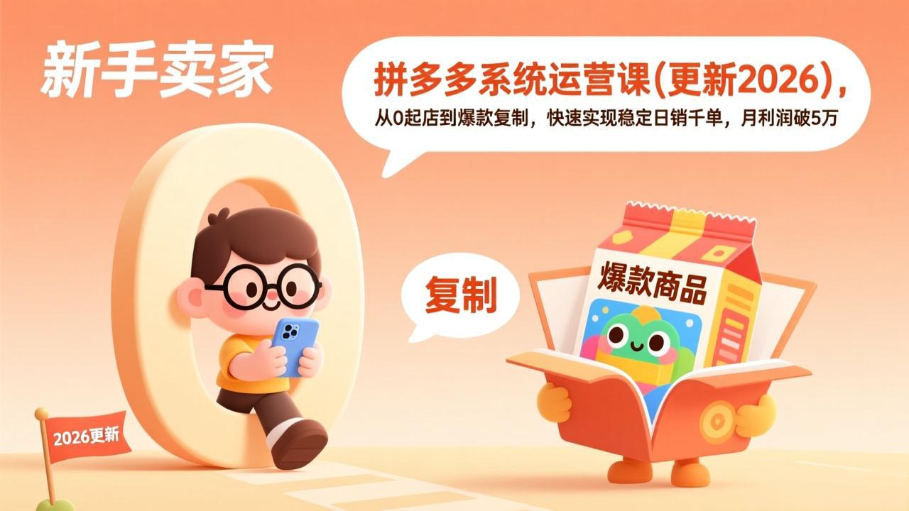 拼多多系统运营课(更新7月|副业联盟