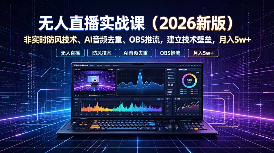 无人直播实战课(更新7月|副业联盟