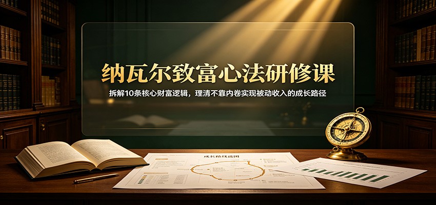 纳瓦尔致富心法研修课:拆解10条核心财富逻辑,理清不靠内卷实现被动收入的成长路径|副业联盟