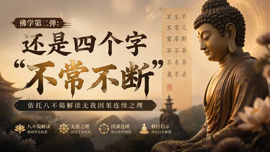 付费文章:佛学第二弹:还是四个字“不常不断”依托八不偈解读无我因果连续之理|副业联盟