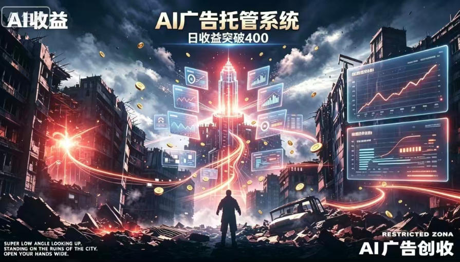 AI智能广告,全自动化运行,单日可达400+,小白新手0基础上手【揭秘】|副业联盟
