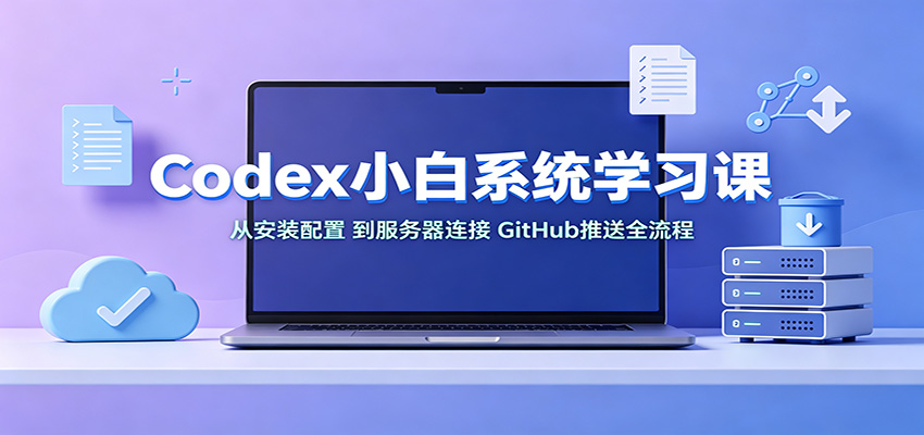 Codex小白系统学习课:小从安装配置,到服务器连接、GitHub推送全流程|副业联盟