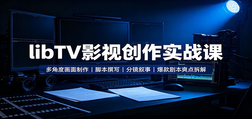 libTV影视创作实战课：多角度画面制作，脚本撰写，分镜叙事，爆款剧本爽点拆解 - 副业联盟|副业联盟