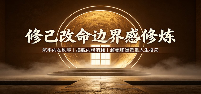 修己改命边界感修炼:筑牢内在秩序,摆脱内耗消耗,解锁顺遂贵重人生格局 - 副业联盟|副业联盟