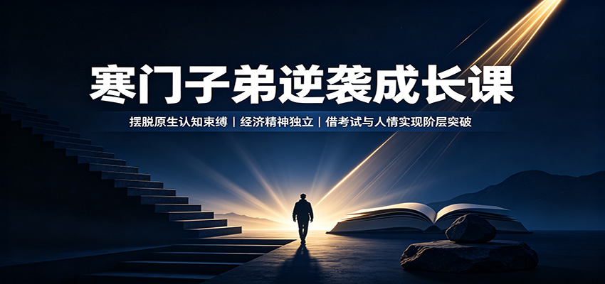 寒门子弟逆袭成长课:摆脱原生认知束缚,经济精神独立,借考试与人情实现阶层突破 - 副业联盟|副业联盟