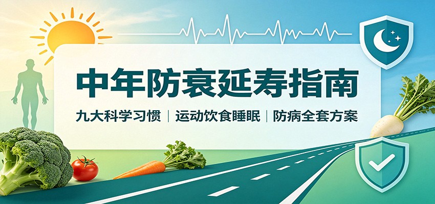 中年防衰延寿指南:九大科学习惯,运动饮食睡眠防病全套方案 - 副业联盟|副业联盟