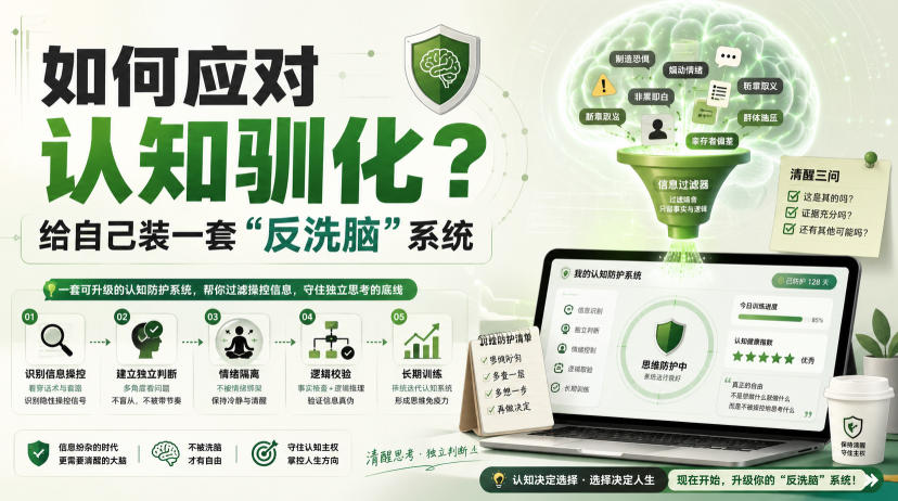 付费文章：如何应对认知驯化？给自己装一套“反洗脑”系统 - 副业联盟|副业联盟
